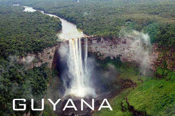Potaro River and Kaieteur Falls in Guyana