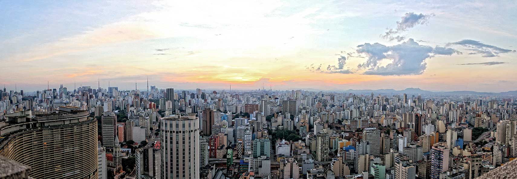 Panoramic view over the city of São Paulo