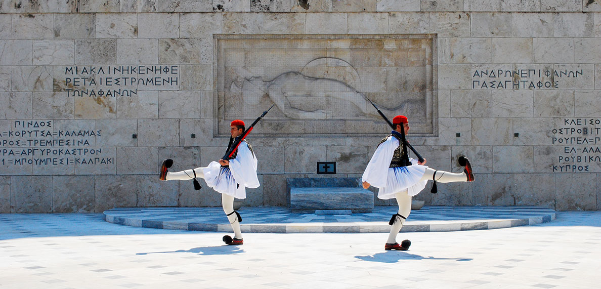 Changing of the Greek Presidential Guard in Athens, Greece