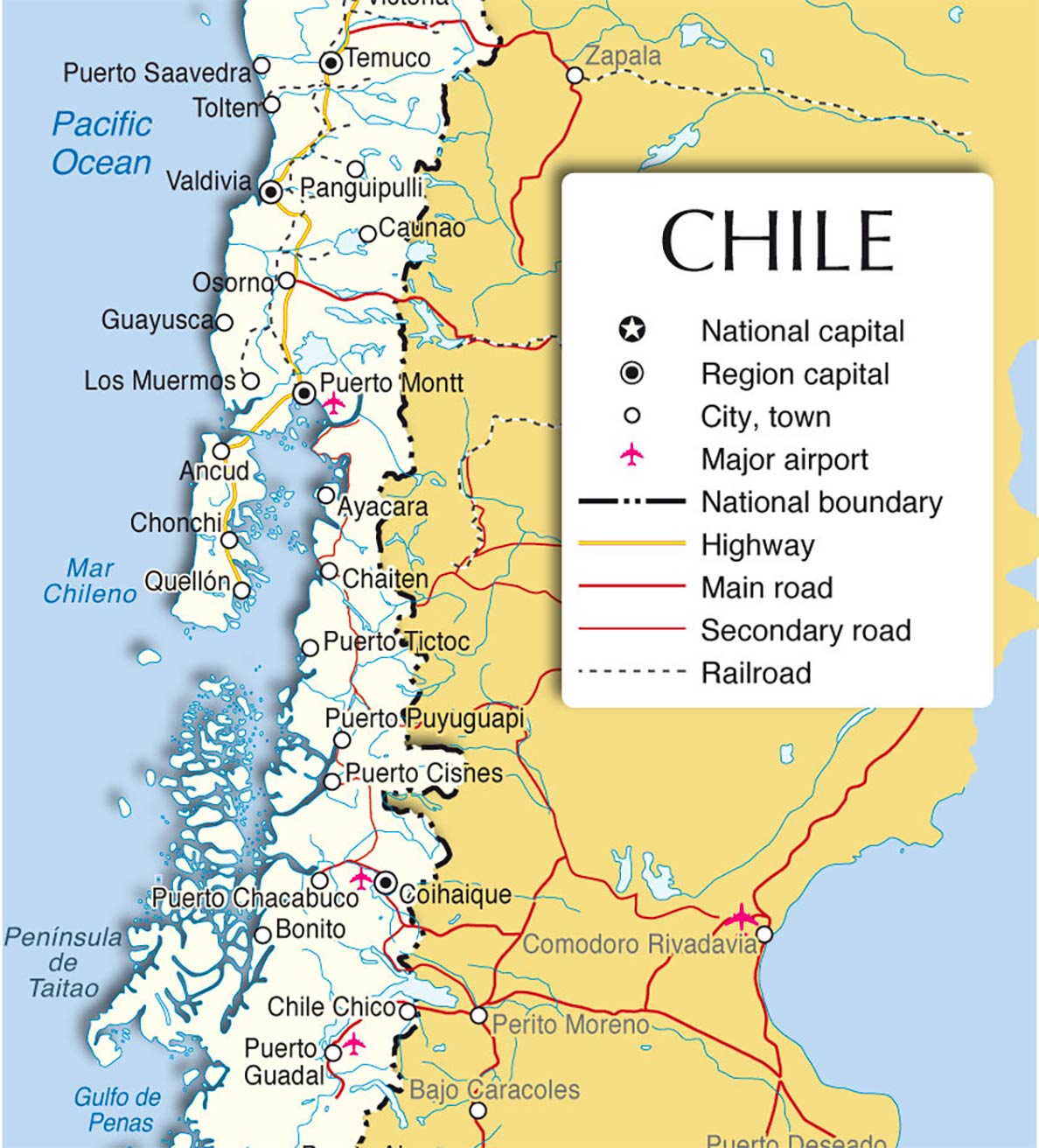 Chile Political Map
