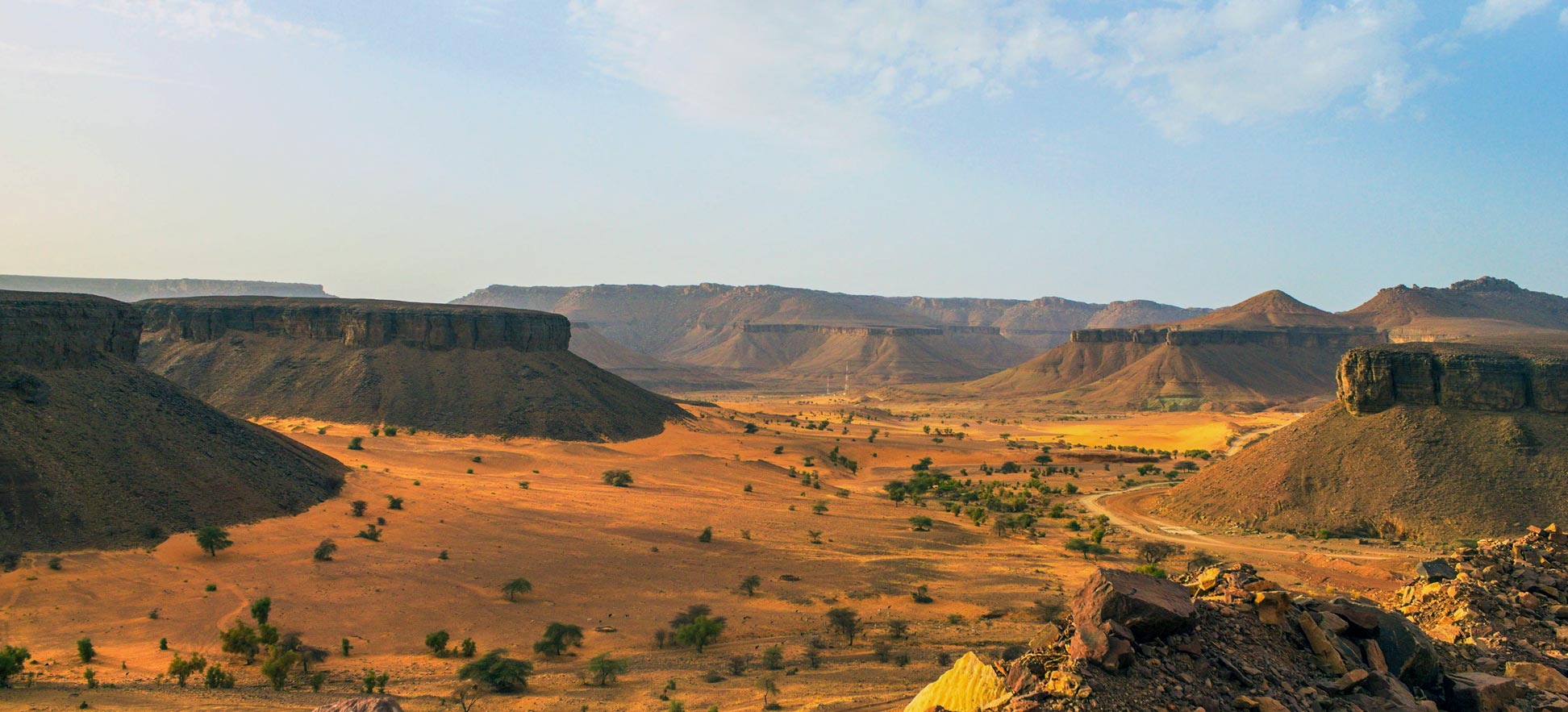 Landscape with Adrar Mountains
