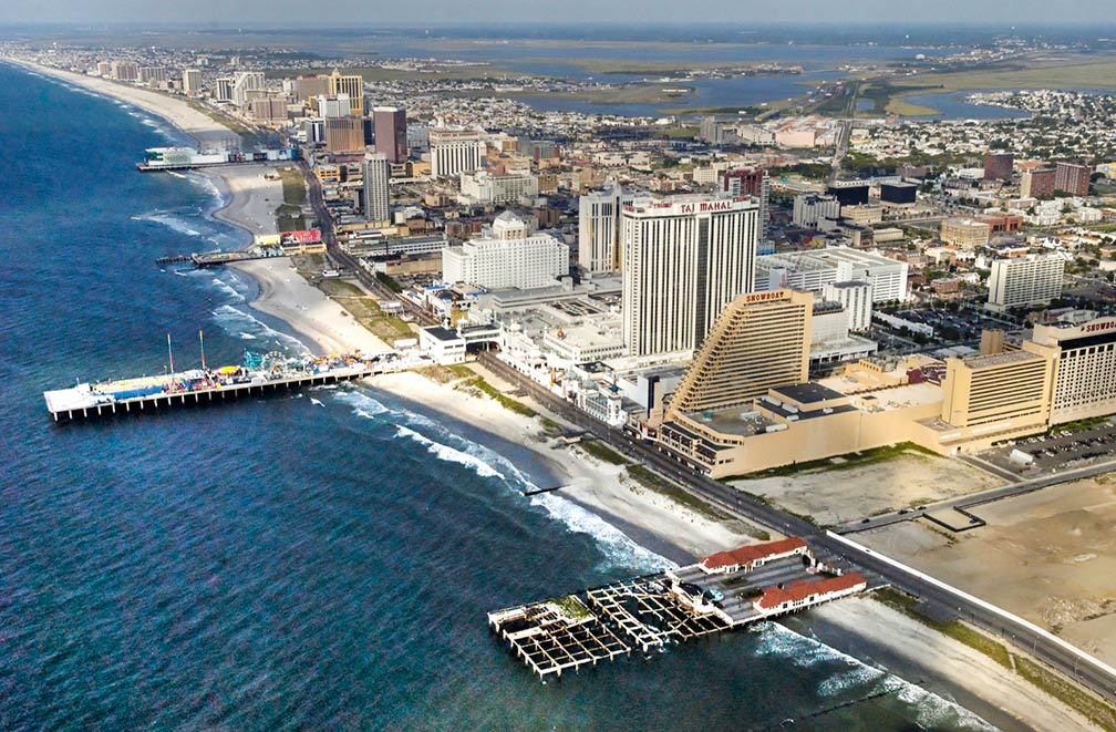 Aerial view of Atlantic City, New Jersey, USA