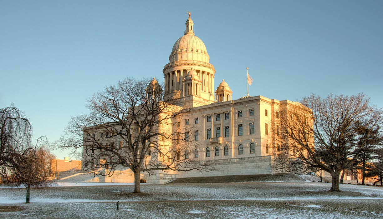 Rhode Island State House is the capitol of the U.S. state of Rhode Island, Providence, Rhode Island, USA