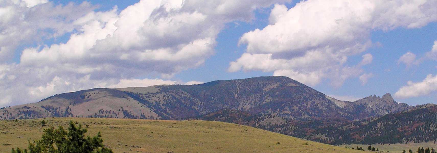 Sleeping Giant mountain formation north of Helena, Montana