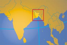 Location map of Bangladesh. Where in Asia is Bangladesh?