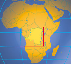 Location map of the Democratic Republic of the Congo. Where in Africa is Democratic Republic of the Congo?