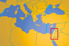 Location map of Israel. Where in the Middle East is Israel
