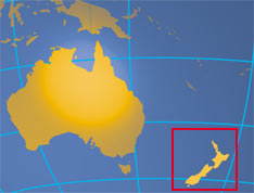 Location map of New Zeeland. Where in the world is New Zealand?
