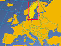 Location map of Sweden. Where in Europe is Sweden?