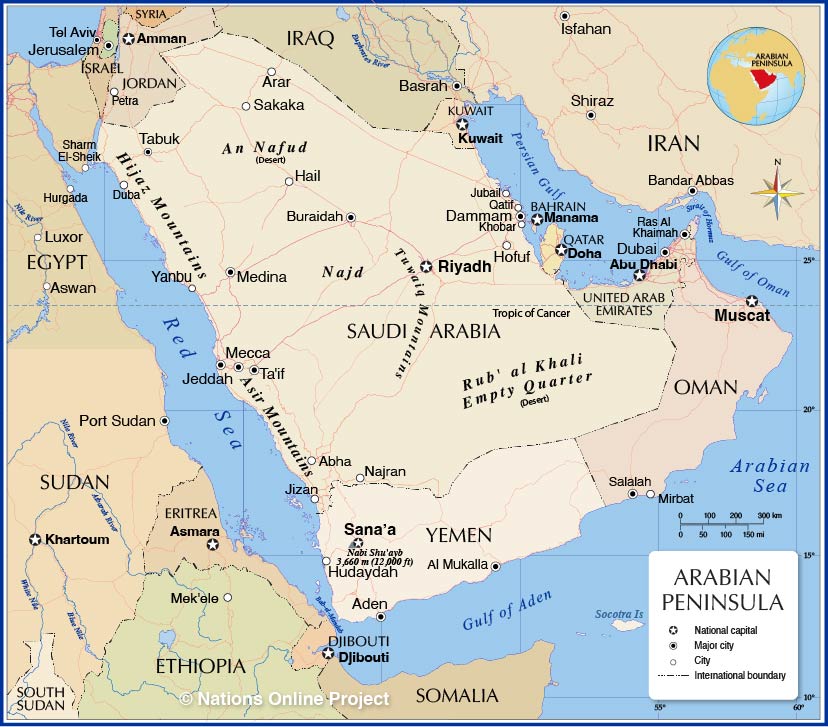 Political Map Of The Arabian Peninsula Nations Online Vrogue Co