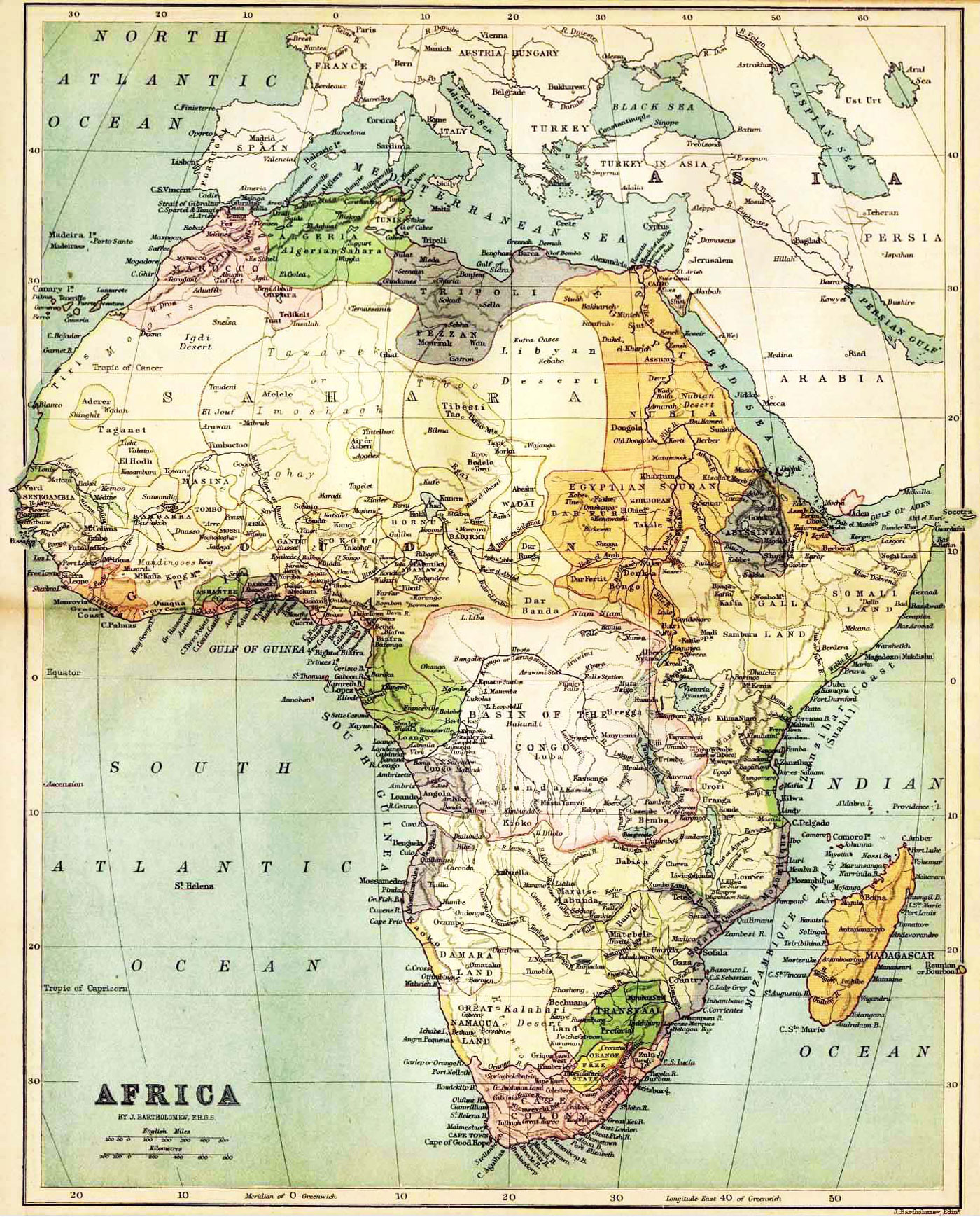 africa map of