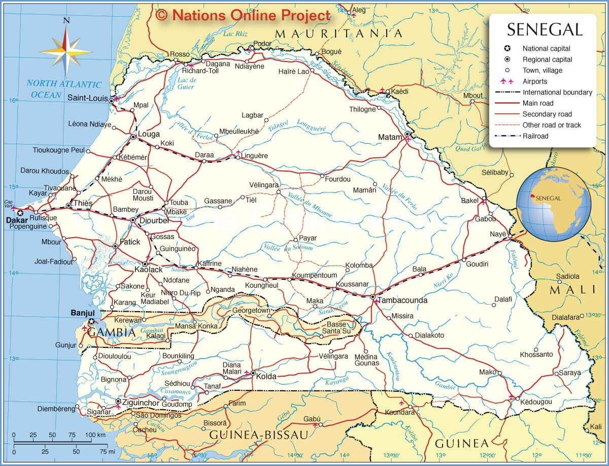 Political Map of Senegal