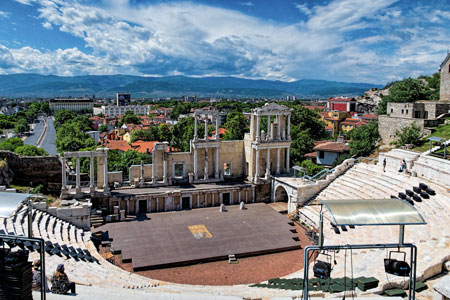Roman theatre of Philippopolis in Plovdiv,  Bulgaria