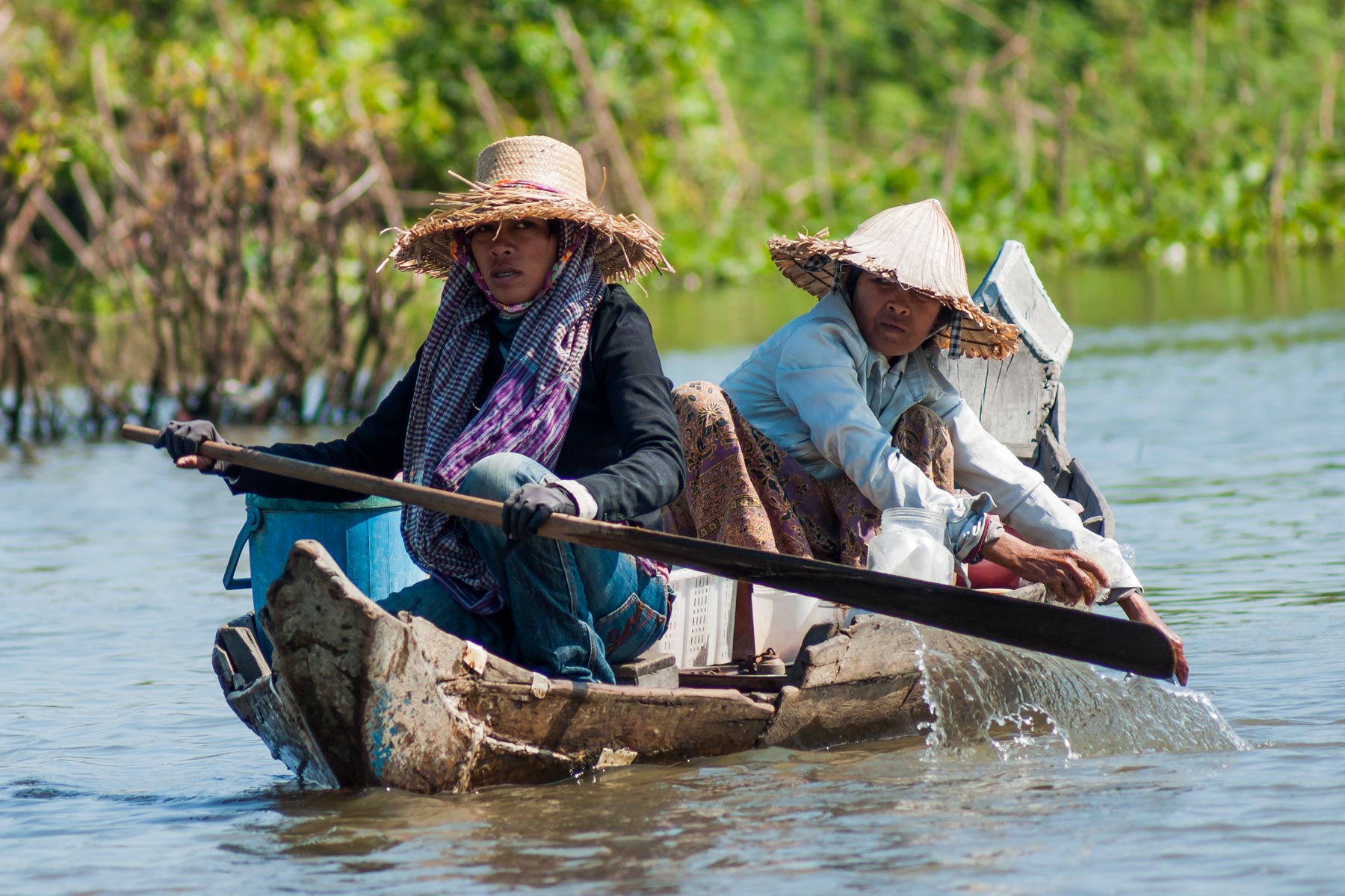 Boat on Tonle Sap Lake, Cambodia