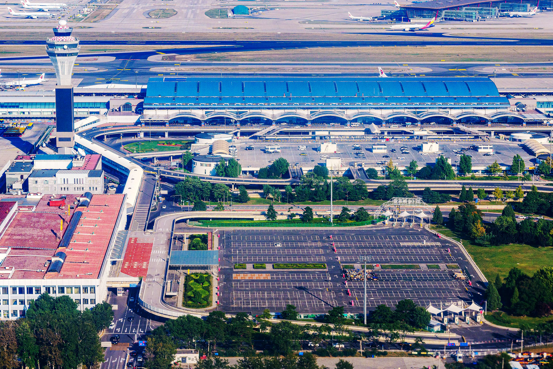 Aerial view of Beijing Capital International Airport.