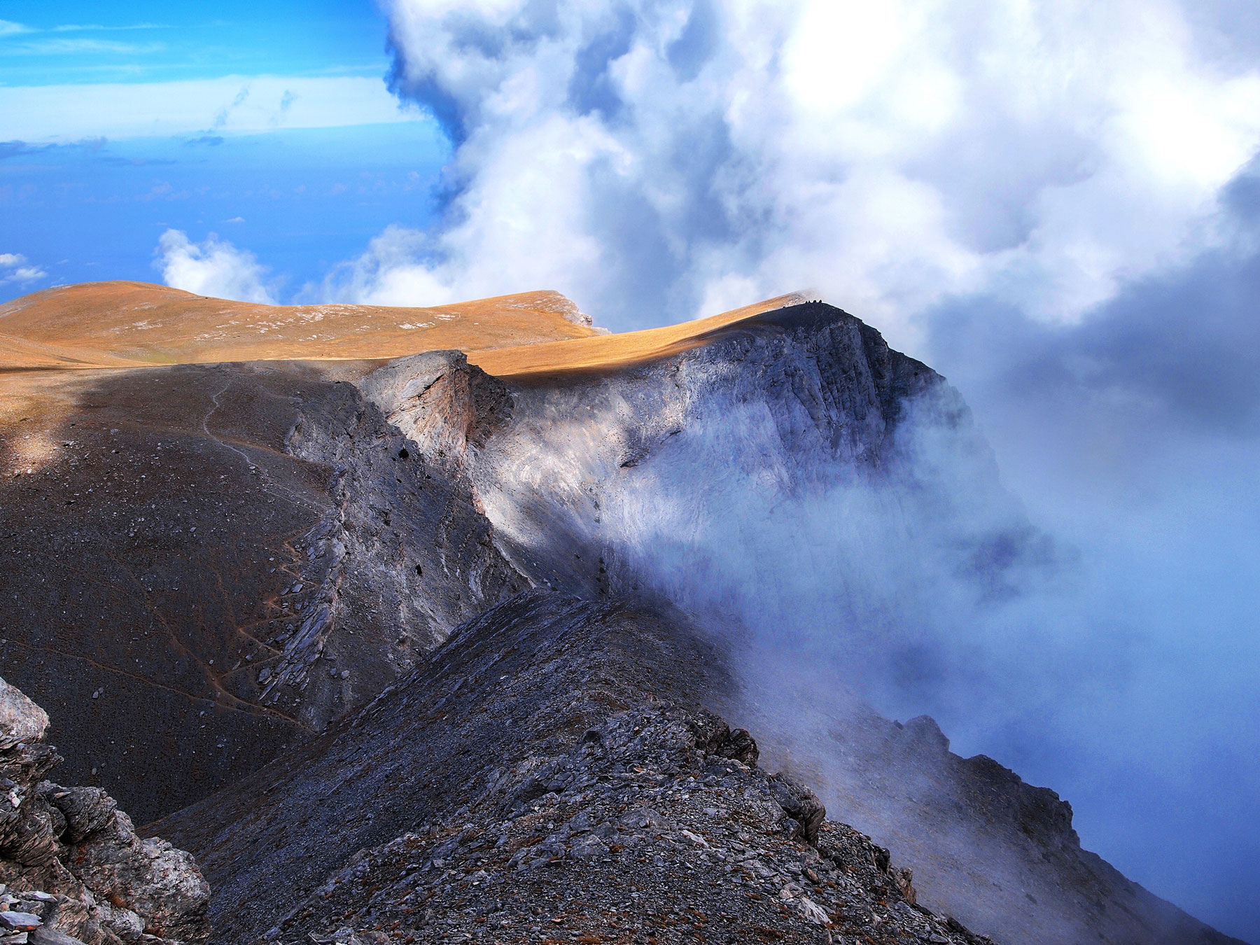Summit of Mount Olympus, the seat of the 