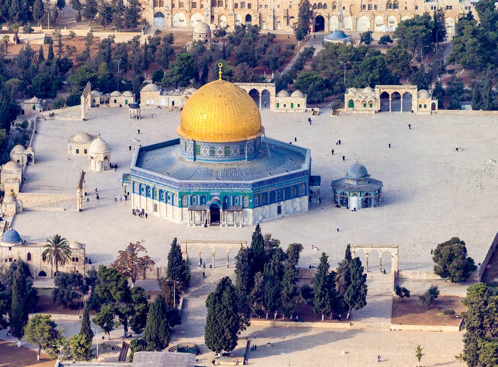 Famous Landmarks Satellite View Of Temple Mount Noble