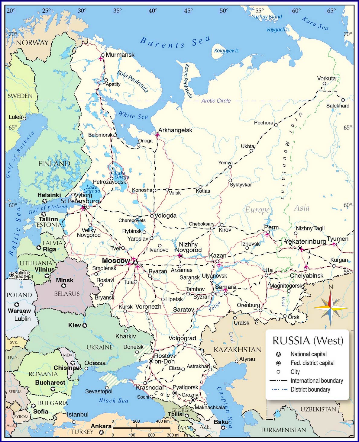 Europe Russia Map