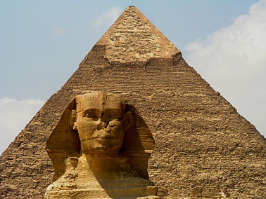 Giza Pyramid and the Great Sphinx near Cairo, Egypt