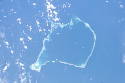 Funafuti atoll seen from space