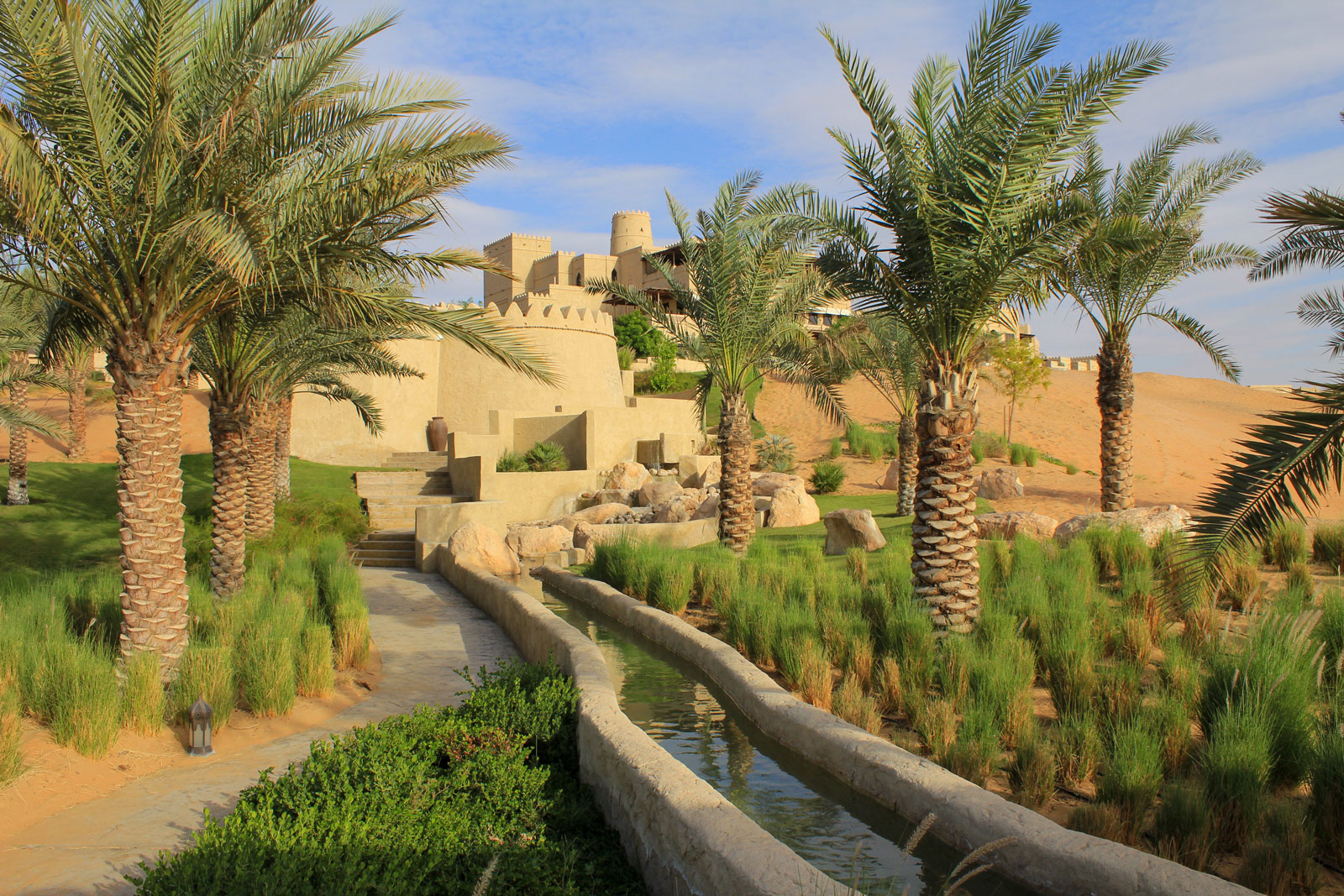 A falaj in Qasr Al Sarab, Liwa Oasis, UAE