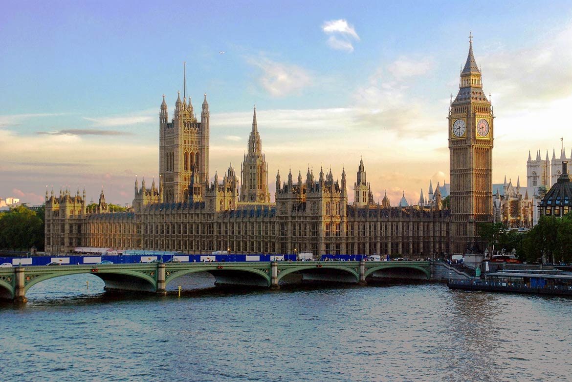 Palace of Westminster in London houses the British parliament