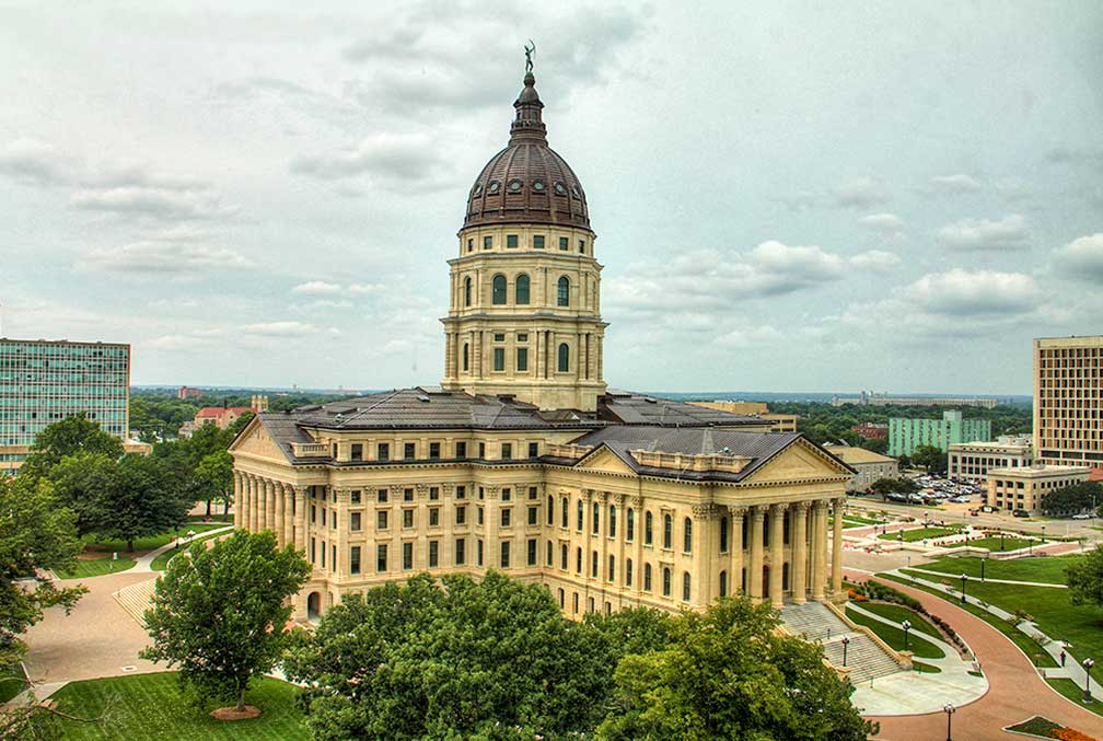 Google Map of the City of Topeka, Capital of Kansas, USA - Nations ...