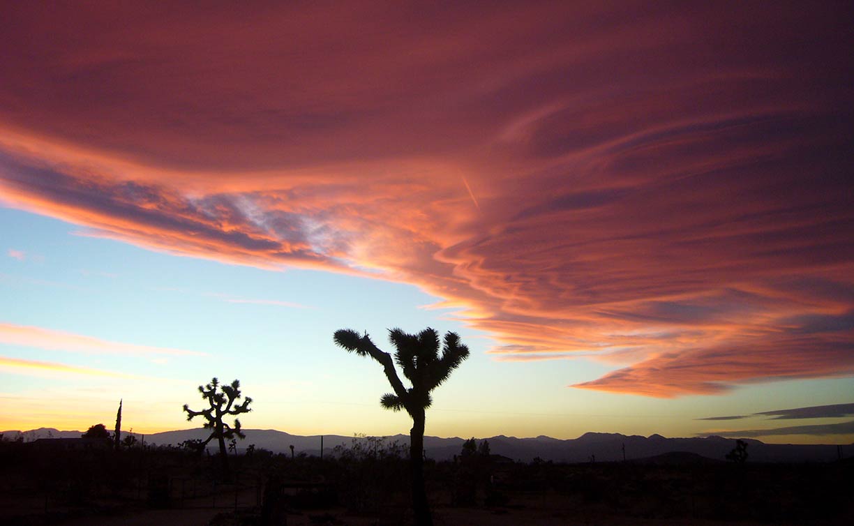 Clouds over the Mojave Desert