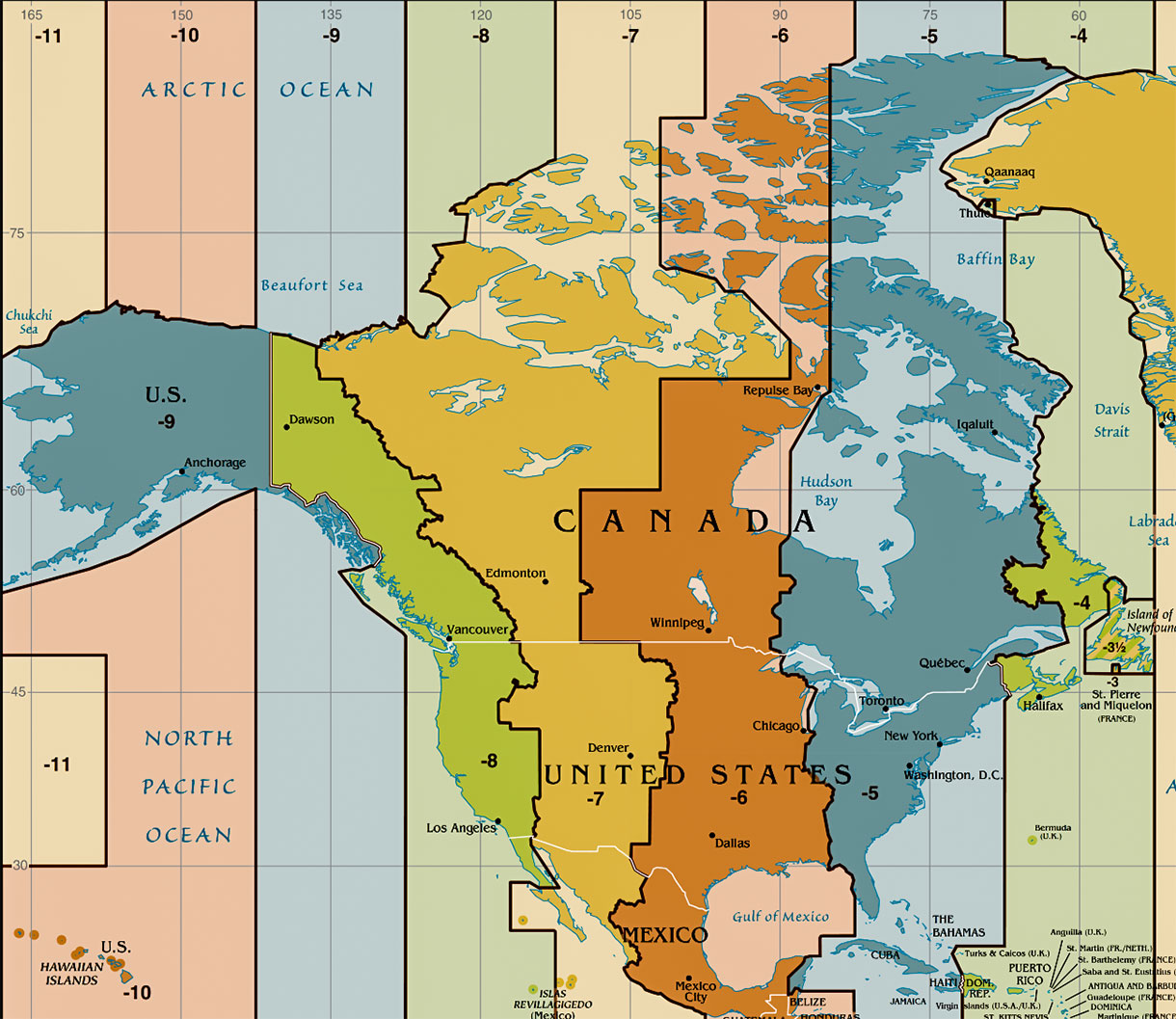 Time Zone Map Americas Show Me The United States Of America Map