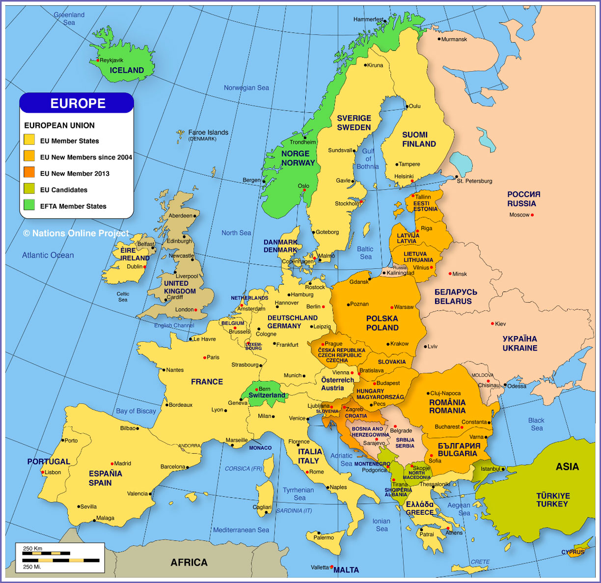 world map europe countries