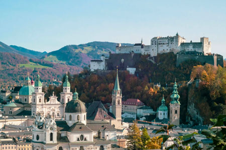 Salzburg Old Town with castle