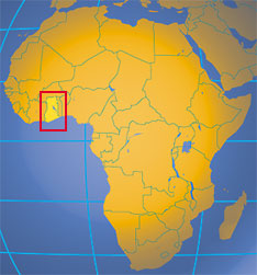 Ghana Small Map 