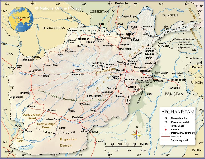 Political Map Of Afghanistan - Nations Online Project