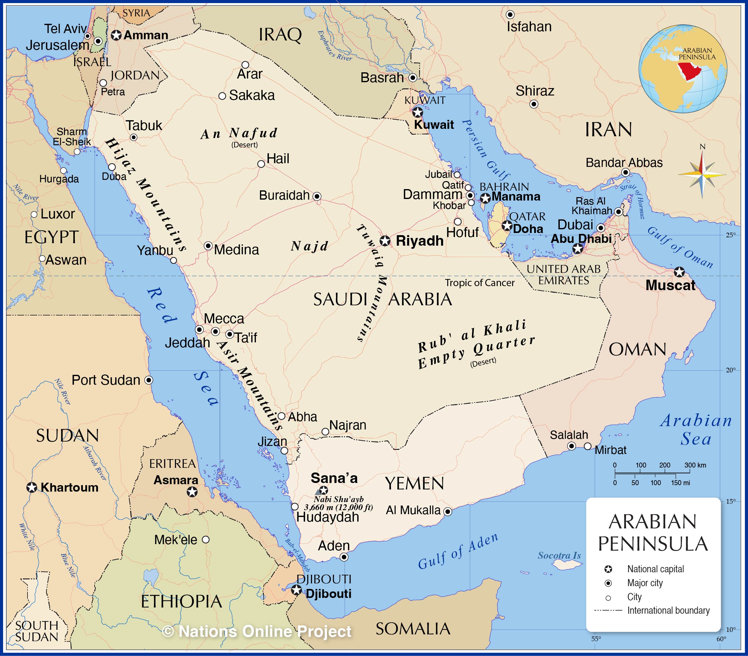 Arabian Peninsula Map L 