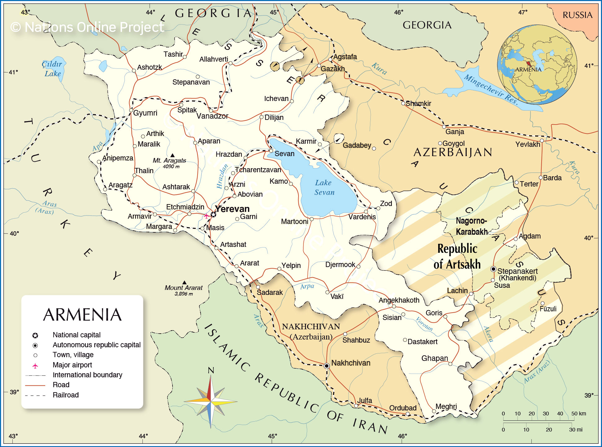 Armenia Political Map 