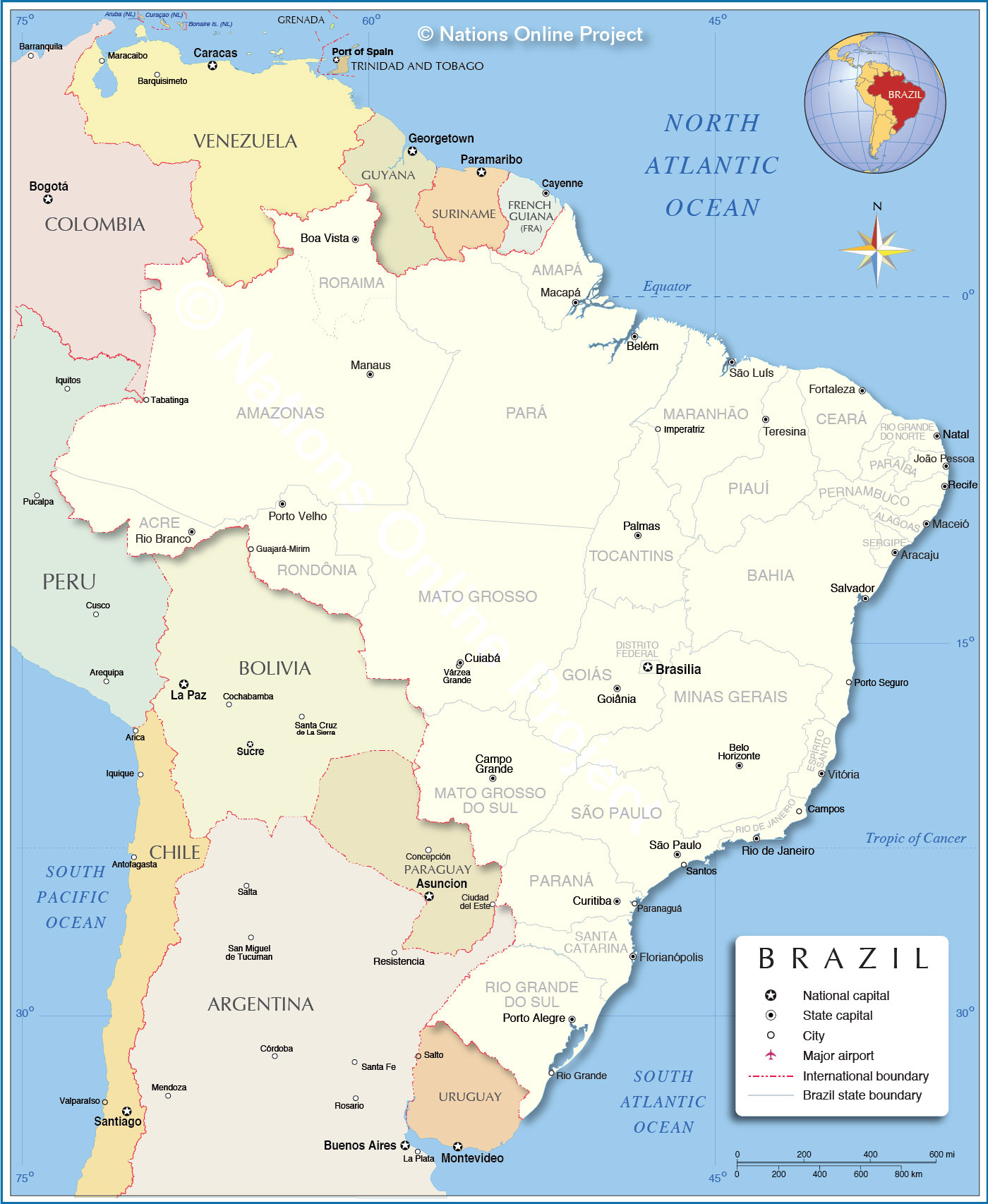 Brazil Administrative Map 