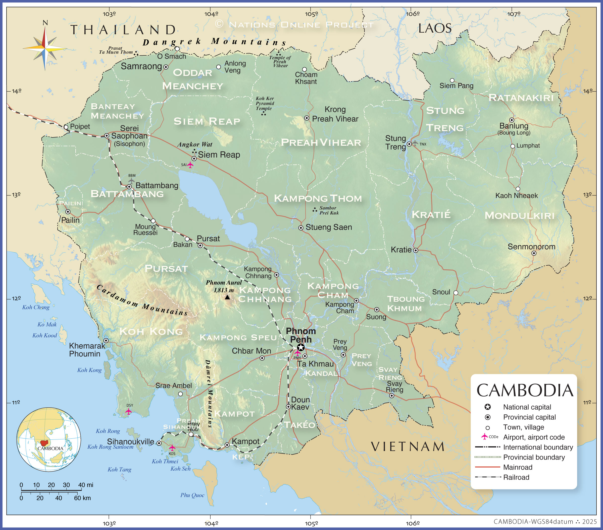 Administrative Map of Cambodia