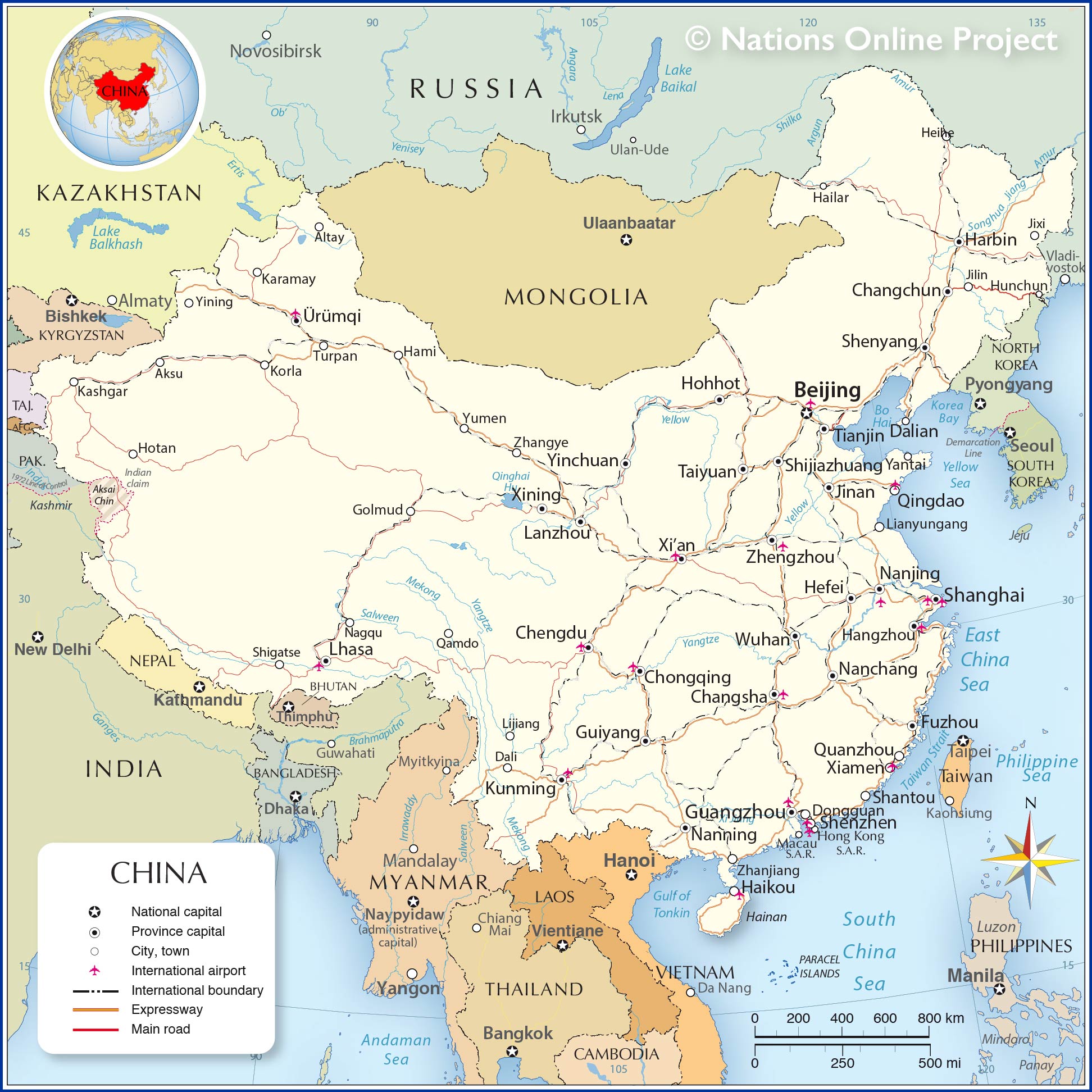 political-map-of-china-nations-online-project