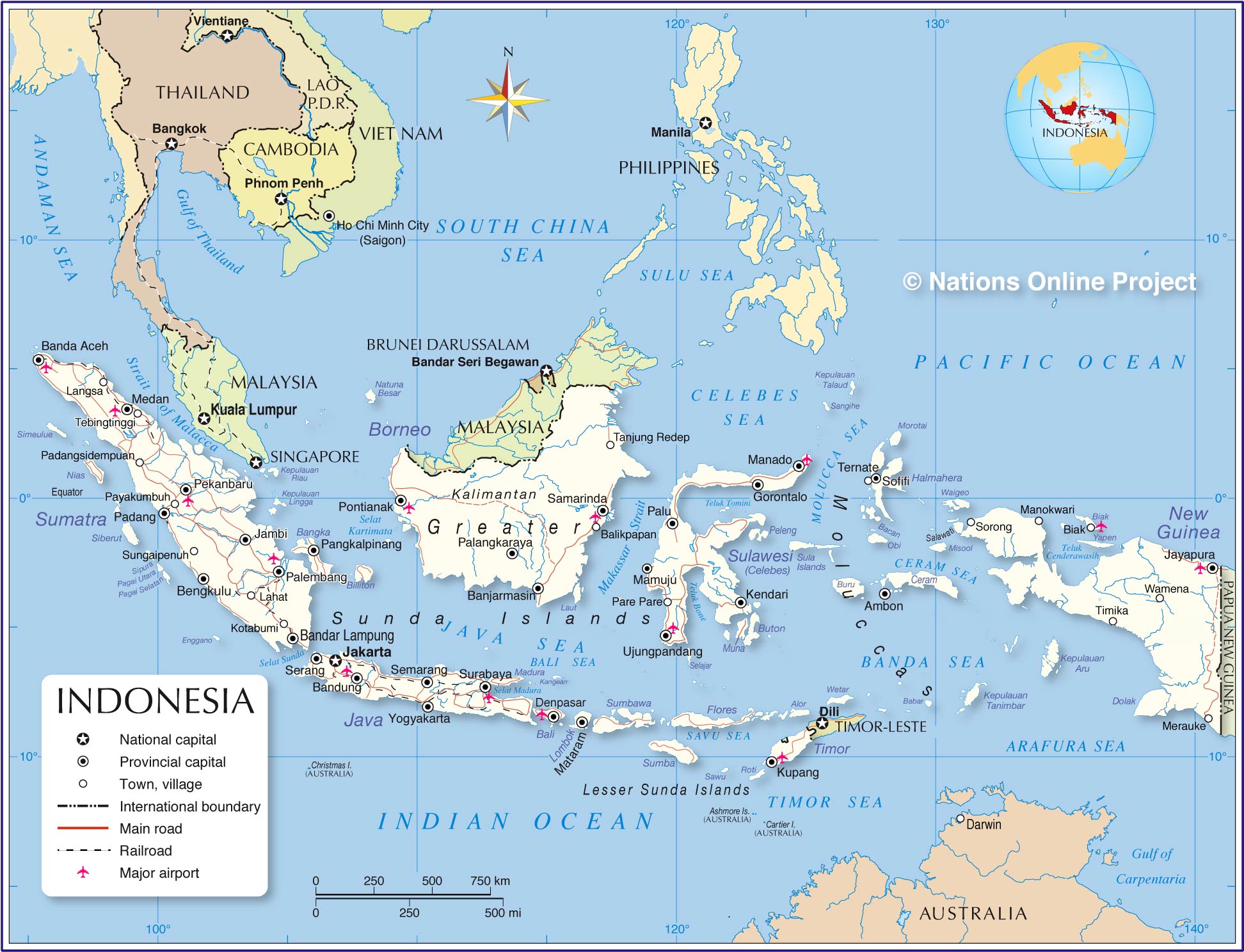 map of indonesian islands Political Map Of Indonesia Nations Online Project map of indonesian islands