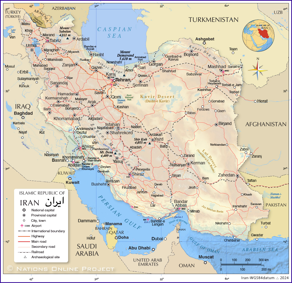 Political Map of Iran - Nations Online Project