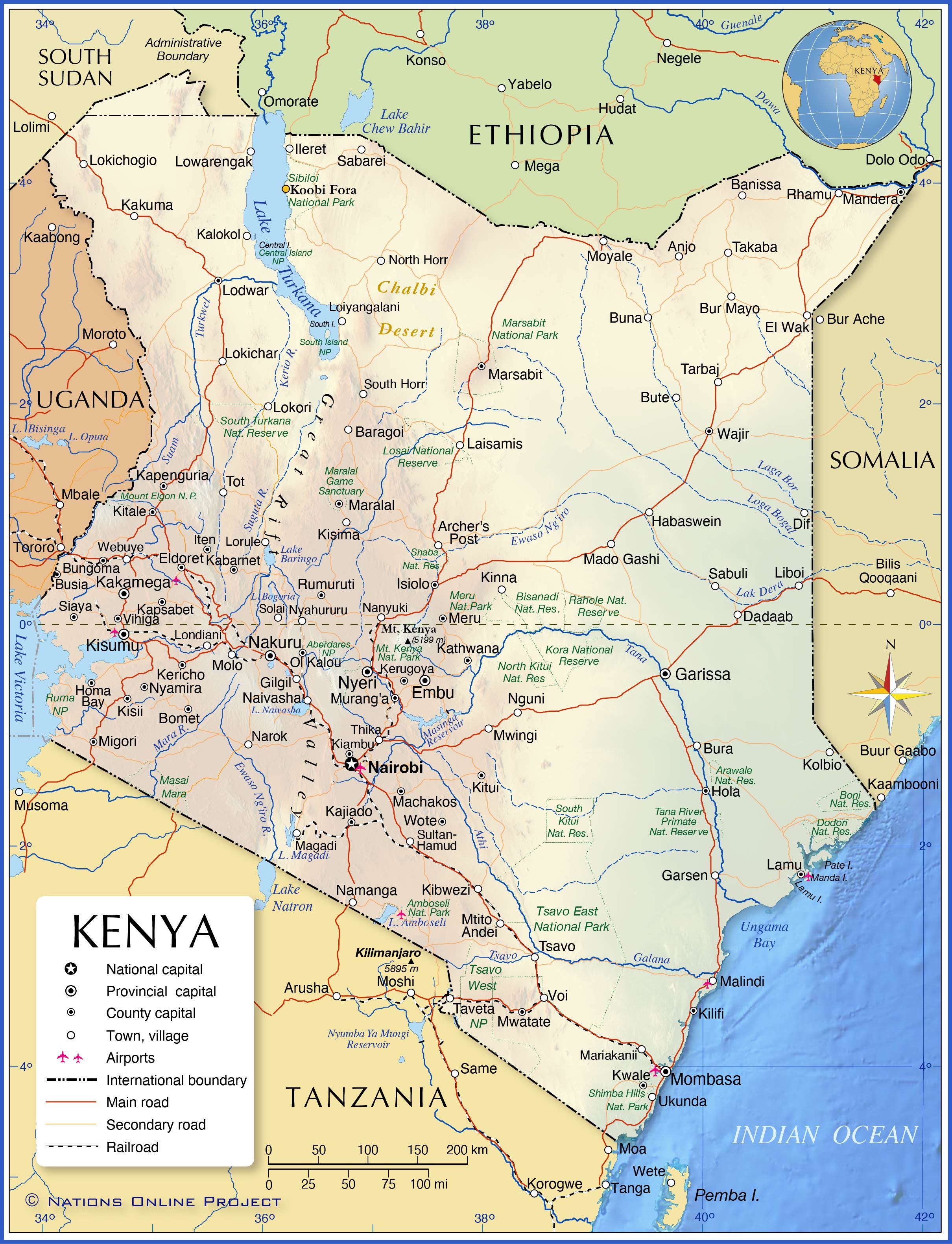 Kenya Map L 