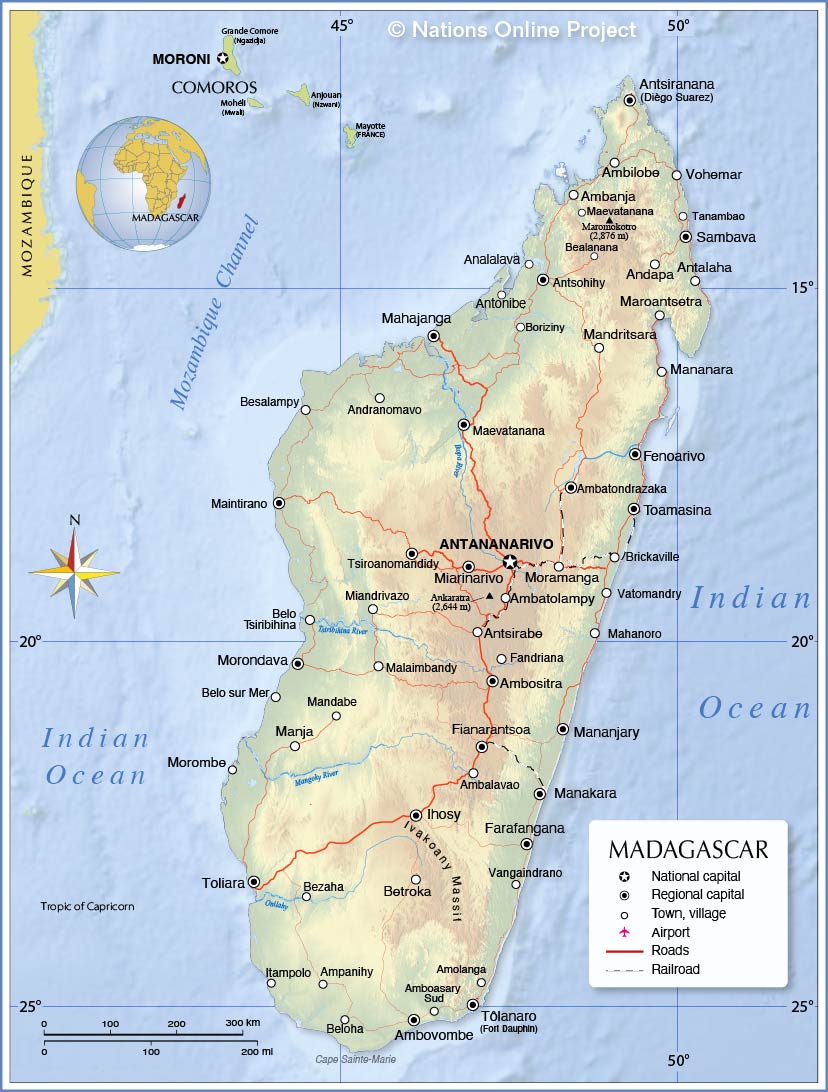 Map of Madagascar - Nations Online Project