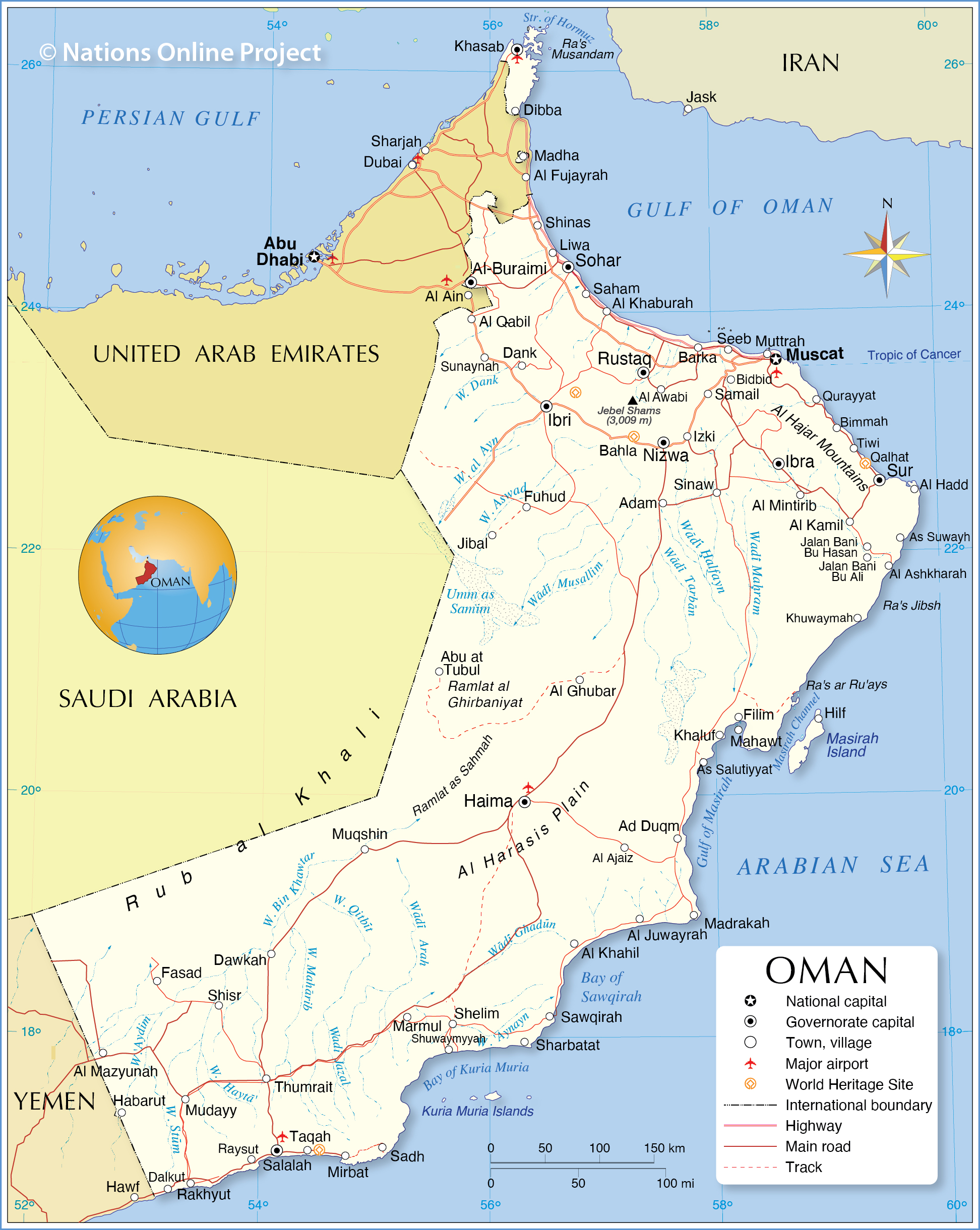 Oman Map 