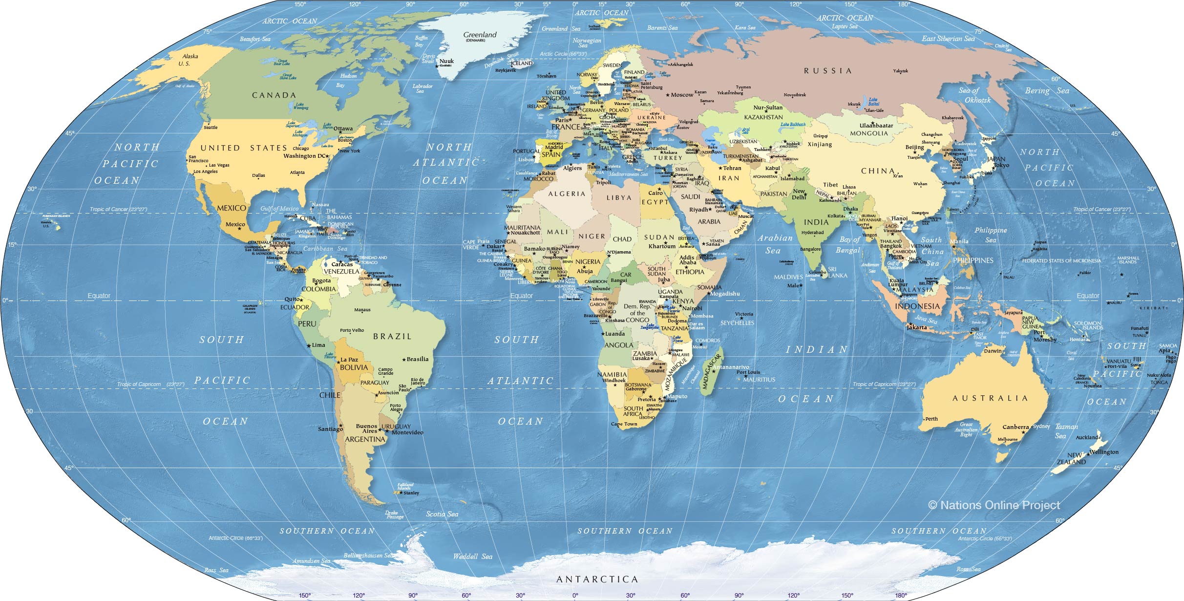 Political World Map 
