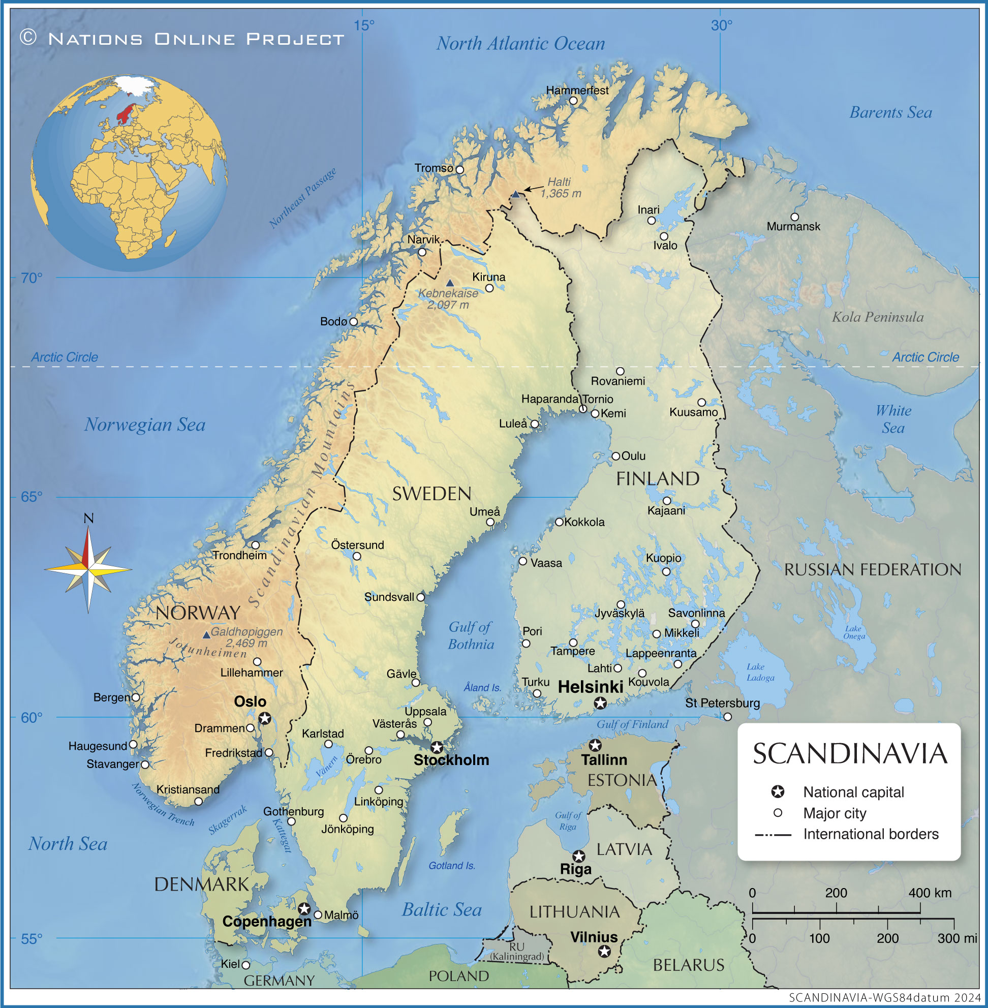 Map of Scandinavia - Nations Online Project