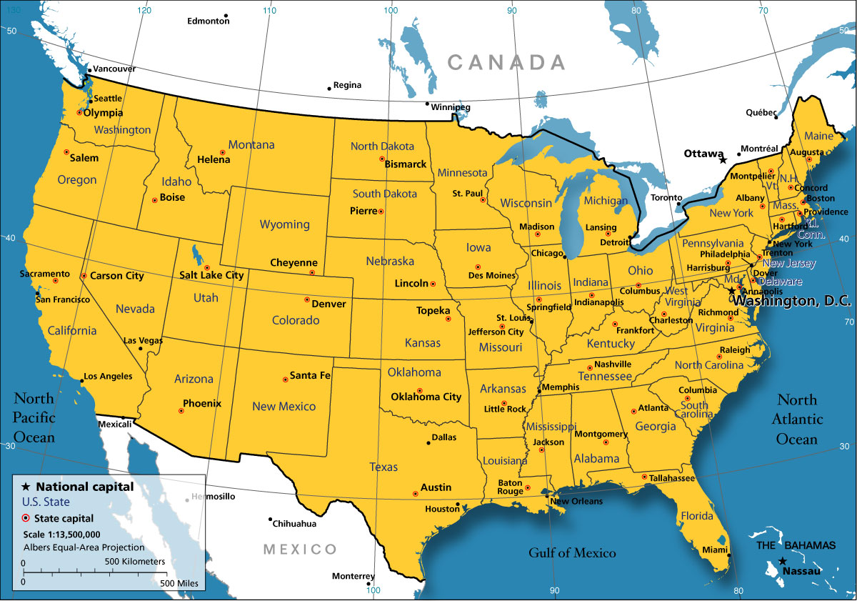 mapa usa online United States Map   Nations Online Project mapa usa online