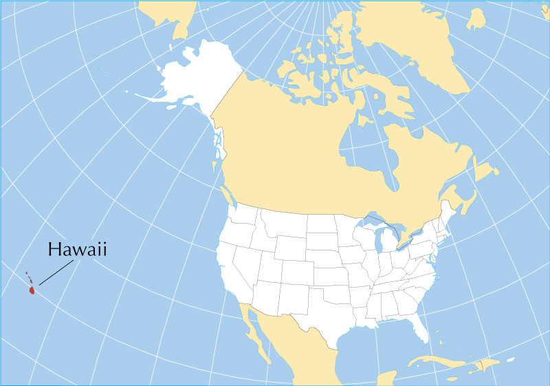 hawaii on a world map Map Of The State Of Hawaii Usa Nations Online Project hawaii on a world map