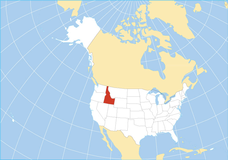 Map of Idaho State, USA - Nations Online Project