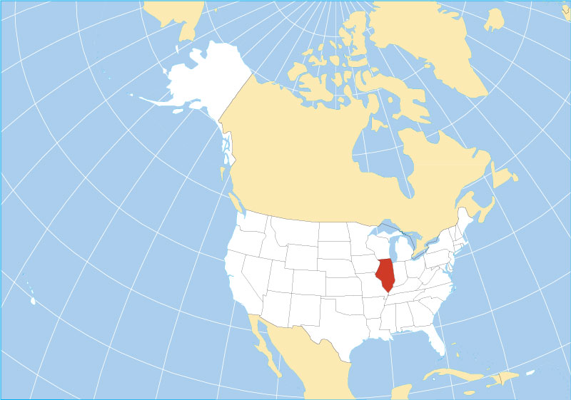 Illinois Location Map 