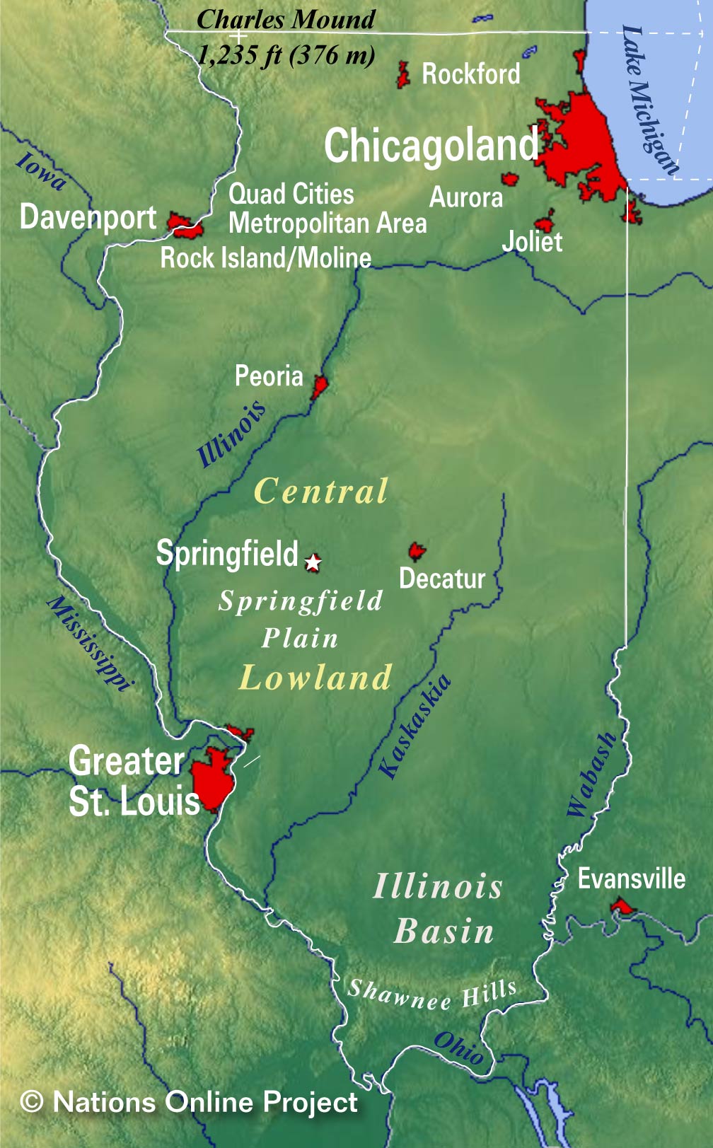 Illinois Topographic Map 
